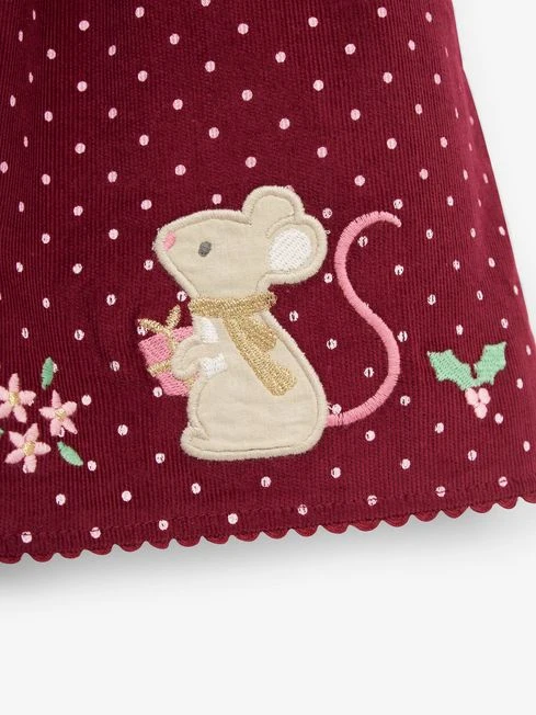 Jojo Maman Bebe JoJo Maman Bébé Berry Mouse Appliqué Cord Dress 4 Jojo Maman Bebe JoJo Maman Bébé Berry Mouse Appliqué Cord Dress - Image 2