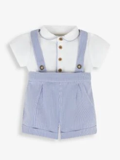 Jojo Maman Bebe JoJo Maman Bébé Blue 2-Piece Blue & White Peter Pan Collar Shirt & Shorts Set 11 Jojo Maman Bebe JoJo Maman Bébé Blue 2-Piece Blue & White Peter Pan Collar Shirt & Shorts Set -Jojo Maman Bebe 891597s3