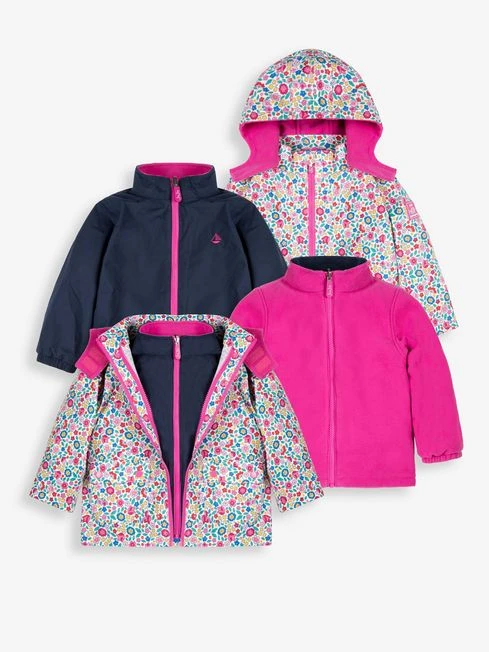 Jojo Maman Bebe JoJo Maman Bébé Meadow 4-in-1 Waterproof Polarfleece Jacket 7 Jojo Maman Bebe JoJo Maman Bébé Meadow 4-in-1 Waterproof Polarfleece Jacket - Image 5