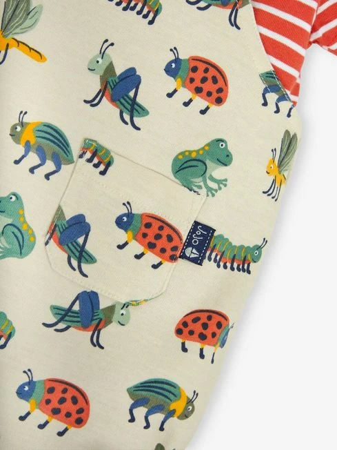 Jojo Maman Bebe JoJo Maman Bébé Stone 2-Piece Bug Print Short Dungarees & Top Set 8 Jojo Maman Bebe JoJo Maman Bébé Stone 2-Piece Bug Print Short Dungarees & Top Set - Image 6