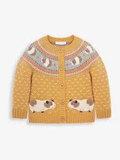 Jojo Maman Bebe JoJo Maman Bébé Mustard Guinea Pig Fair Isle Cardigan