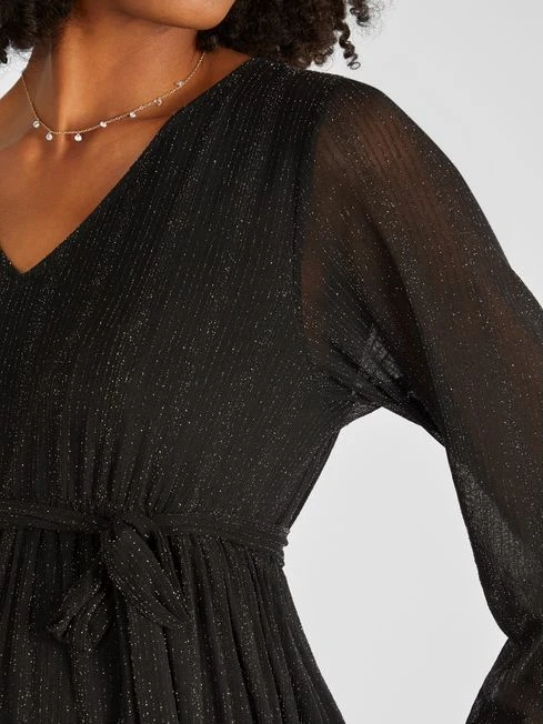 Jojo Maman Bebe JoJo Maman Bébé Black Sparkle Mini Dress 6 Jojo Maman Bebe JoJo Maman Bébé Black Sparkle Mini Dress - Image 4