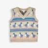 Jojo Maman Bebe JoJo Maman Bébé Mocha Duck Fairisle Pattern Tank