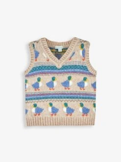 Jojo Maman Bebe JoJo Maman Bébé Mocha Duck Fairisle Pattern Tank