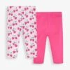 Jojo Maman Bebe JoJo Maman Bébé Pink 2-Pack Strawberry Print & Cropped Leggings 2 Jojo Maman Bebe JoJo Maman Bébé Pink 2-Pack Strawberry Print & Cropped Leggings -Jojo Maman Bebe 931931s