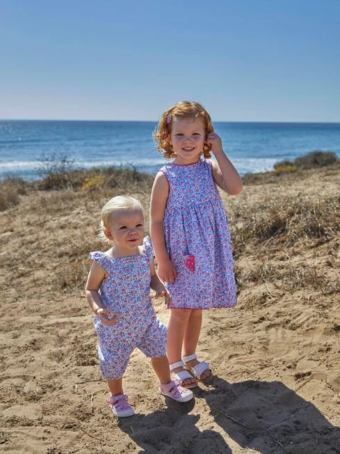 Jojo Maman Bebe JoJo Maman Bébé Blue Strawberry Bloom Print & Strawberry Pockets Summer Dress 5 Jojo Maman Bebe JoJo Maman Bébé Blue Strawberry Bloom Print & Strawberry Pockets Summer Dress - Image 3