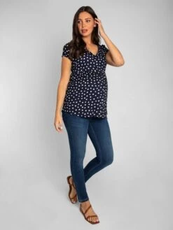 Jojo Maman Bebe JoJo Maman Bébé Navy Spot Maternity Blouse 11 Jojo Maman Bebe JoJo Maman Bébé Navy Spot Maternity Blouse -Jojo Maman Bebe 948933s4
