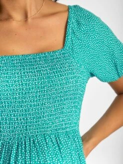 Jojo Maman Bebe JoJo Maman Bébé Green Spot Shirred Maternity Midi Dress -Jojo Maman Bebe 954261s10