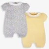 Jojo Maman Bebe JoJo Maman Bébé Lemon 2-Pack Ditsy Rompers -Jojo Maman Bebe 959680s
