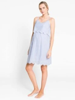 Jojo Maman Bebe JoJo Maman Bébé Blue Ticking Stripe Maternity & Nursing Nightdress -Jojo Maman Bebe 964464s3