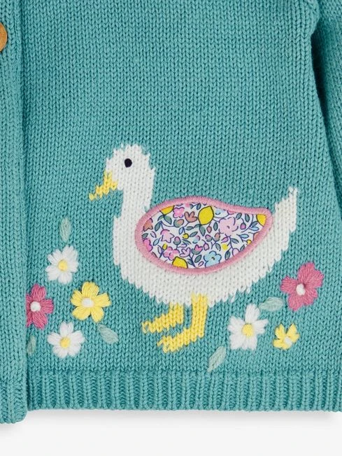 Jojo Maman Bebe JoJo Maman Bébé Duck Egg Blue Duck Cardigan 6 Jojo Maman Bebe JoJo Maman Bébé Duck Egg Blue Duck Cardigan - Image 4