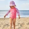 Jojo Maman Bebe JoJo Maman Bébé Strawberry Flamingo UPF 50 Long Sleeve Swimsuit