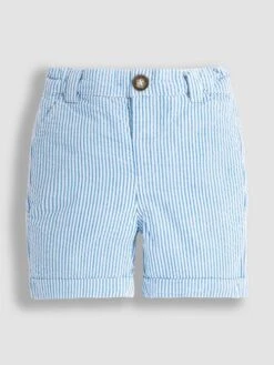 Jojo Maman Bebe JoJo Maman Bébé Blue Kids' Seersucker Stripe Shorts