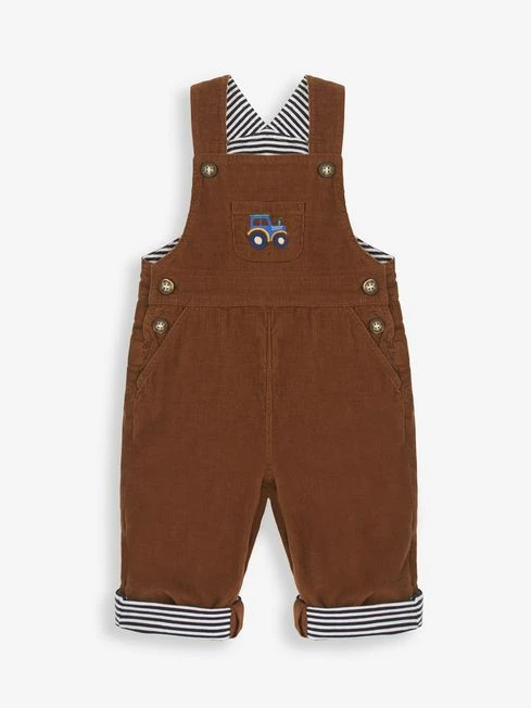 Jojo Maman Bebe JoJo Maman Bébé Brown Caramel Tractor Embroidered Pocket Cord Dungarees 5 Jojo Maman Bebe JoJo Maman Bébé Brown Caramel Tractor Embroidered Pocket Cord Dungarees - Image 3