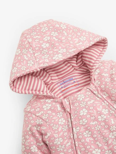 Jojo Maman Bebe JoJo Maman Bébé Pink Mouse Print Cosy Pramsuit 5 Jojo Maman Bebe JoJo Maman Bébé Pink Mouse Print Cosy Pramsuit - Image 3