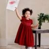 Jojo Maman Bebe JoJo Maman Bébé Red Velvet Smocked Party Dress -Jojo Maman Bebe 9EQ586s