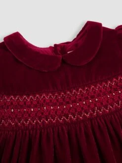 Jojo Maman Bebe JoJo Maman Bébé Red Velvet Smocked Party Dress -Jojo Maman Bebe 9EQ586s5