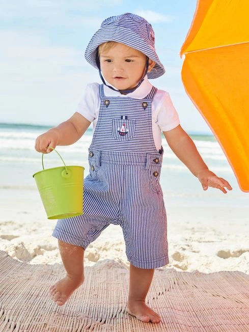 Jojo Maman Bebe JoJo Maman Bébé Navy Kids' Nautical Stripe Sun Hat 3 Jojo Maman Bebe JoJo Maman Bébé Navy Kids' Nautical Stripe Sun Hat