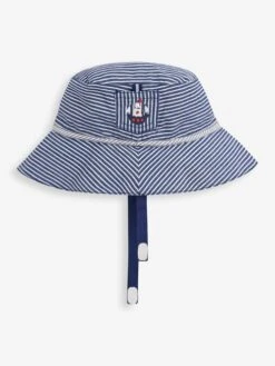 Jojo Maman Bebe JoJo Maman Bébé Navy Kids' Nautical Stripe Sun Hat 6 Jojo Maman Bebe JoJo Maman Bébé Navy Kids' Nautical Stripe Sun Hat -Jojo Maman Bebe A95226s2