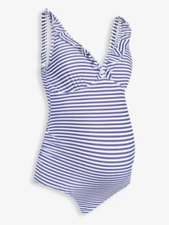 Jojo Maman Bebe JoJo Maman Bébé White Blue & Stripe Frill Maternity Swimsuit 7 Jojo Maman Bebe JoJo Maman Bébé White Blue & Stripe Frill Maternity Swimsuit -Jojo Maman Bebe C03344s3