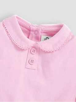 Jojo Maman Bebe JoJo Maman Bébé Pink Plain Peter Pan Long Sleeve Top