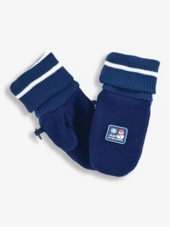 Jojo Maman Bebe JoJo Maman Bébé Navy Polarfleece Mittens With Rib Cuff