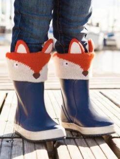 Jojo Maman Bebe JoJo Maman Bébé Fox Rust Wellie Liners -Jojo Maman Bebe C05613s3