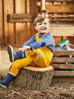 Jojo Maman Bebe JoJo Maman Bébé Mustard Girls Pack-Away Waterproof Dungarees -Jojo Maman Bebe C05728s4