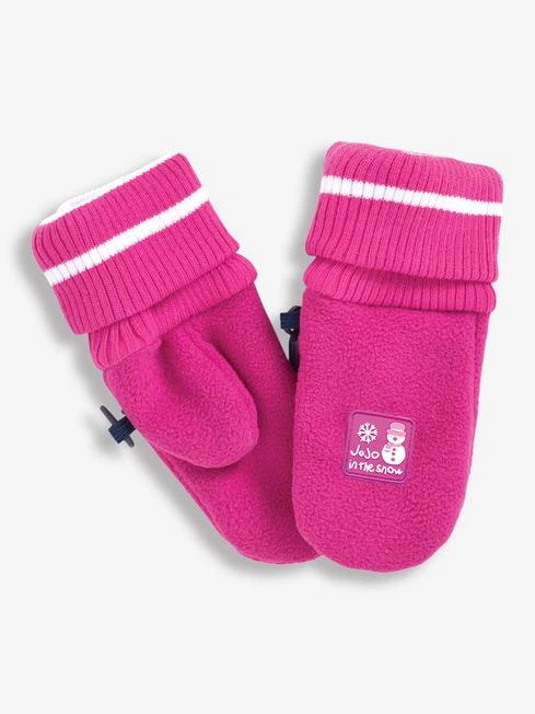 Jojo Maman Bebe JoJo Maman Bébé Orchid Polarfleece Mittens With Rib Cuff 4 Jojo Maman Bebe JoJo Maman Bébé Orchid Polarfleece Mittens With Rib Cuff - Image 2