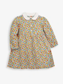 Jojo Maman Bebe JoJo Maman Bébé Cream Russet Apple Print Peter Pan Dress -Jojo Maman Bebe C06876s2