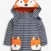 Jojo Maman Bebe JoJo Maman Bébé Navy Ecru Stripe Navy Stripe Waterproof Fox Jacket -Jojo Maman Bebe C07 170s
