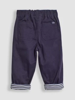 Jojo Maman Bebe JoJo Maman Bébé Navy Jersey Lined Twill Trousers -Jojo Maman Bebe C07152s4
