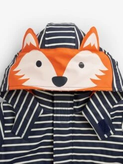 Jojo Maman Bebe JoJo Maman Bébé Navy Ecru Stripe Navy Stripe Waterproof Fox Jacket -Jojo Maman Bebe C07170s3
