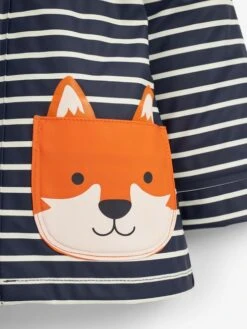 Jojo Maman Bebe JoJo Maman Bébé Navy Ecru Stripe Navy Stripe Waterproof Fox Jacket -Jojo Maman Bebe C07170s4