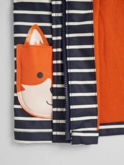 Jojo Maman Bebe JoJo Maman Bébé Navy Ecru Stripe Navy Stripe Waterproof Fox Jacket -Jojo Maman Bebe C07170s5