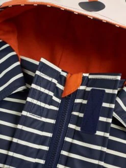 Jojo Maman Bebe JoJo Maman Bébé Navy Ecru Stripe Navy Stripe Waterproof Fox Jacket -Jojo Maman Bebe C07170s6