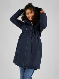 Jojo Maman Bebe JoJo Maman Bébé Navy 2-in-1 Padded Maternity Parka -Jojo Maman Bebe C07200s3