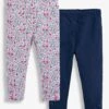 Jojo Maman Bebe JoJo Maman Bébé Ditsy 2-Pack Floral Print & Navy Leggings 1 Jojo Maman Bebe JoJo Maman Bébé Ditsy 2-Pack Floral Print & Navy Leggings -Jojo Maman Bebe C09 451s
