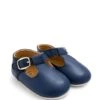 Jojo Maman Bebe JoJo Maman Bébé Navy Kids' Classic Leather Pre-Walker Shoes -Jojo Maman Bebe C16455s