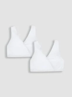 Jojo Maman Bebe JoJo Maman Bébé White 2-Pack Maternity & Nursing Sleep Bras