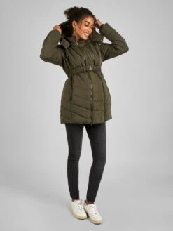 Jojo Maman Bebe JoJo Maman Bébé Khaki 2-in-1 Maternity Puffer Jacket