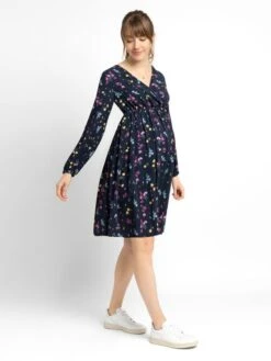 Jojo Maman Bebe JoJo Maman Bébé Navy Floral Wrap Maternity Dress 8 Jojo Maman Bebe JoJo Maman Bébé Navy Floral Wrap Maternity Dress -Jojo Maman Bebe C19676s3