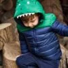 Jojo Maman Bebe JoJo Maman Bébé Dinosaur Navy Cosy Puffer Jacket -Jojo Maman Bebe C19800s