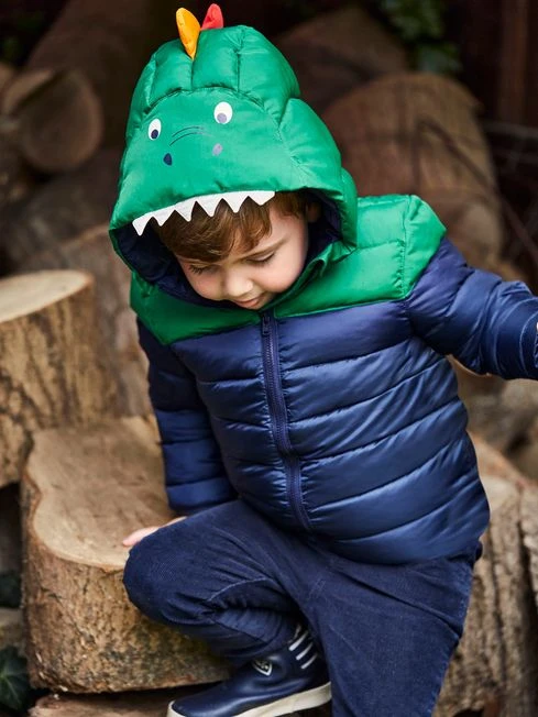 Jojo Maman Bebe JoJo Maman Bébé Dinosaur Navy Cosy Puffer Jacket 3 Jojo Maman Bebe JoJo Maman Bébé Dinosaur Navy Cosy Puffer Jacket