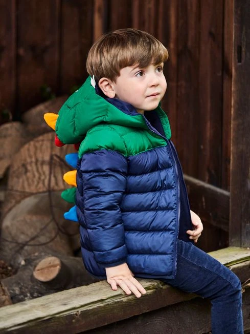 Jojo Maman Bebe JoJo Maman Bébé Dinosaur Navy Cosy Puffer Jacket 4 Jojo Maman Bebe JoJo Maman Bébé Dinosaur Navy Cosy Puffer Jacket - Image 2