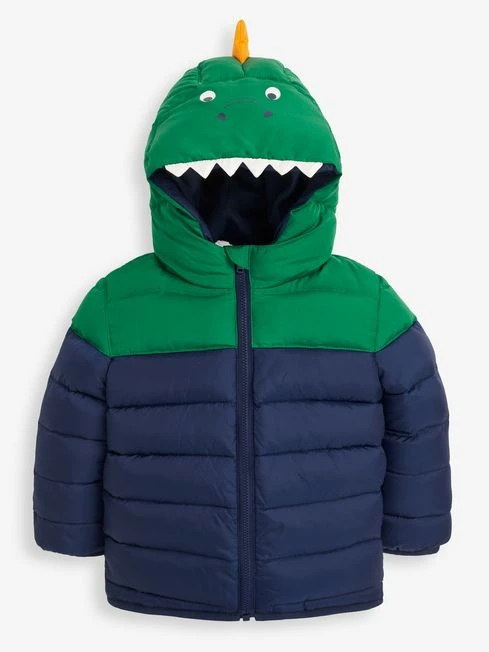 Jojo Maman Bebe JoJo Maman Bébé Dinosaur Navy Cosy Puffer Jacket 6 Jojo Maman Bebe JoJo Maman Bébé Dinosaur Navy Cosy Puffer Jacket - Image 4
