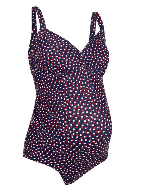 Jojo Maman Bebe JoJo Maman Bébé Navy Spot Maternity Swimsuit 5 Jojo Maman Bebe JoJo Maman Bébé Navy Spot Maternity Swimsuit - Image 3