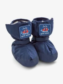 Jojo Maman Bebe JoJo Maman Bébé Navy Kids' Fleece Lined Baby Booties