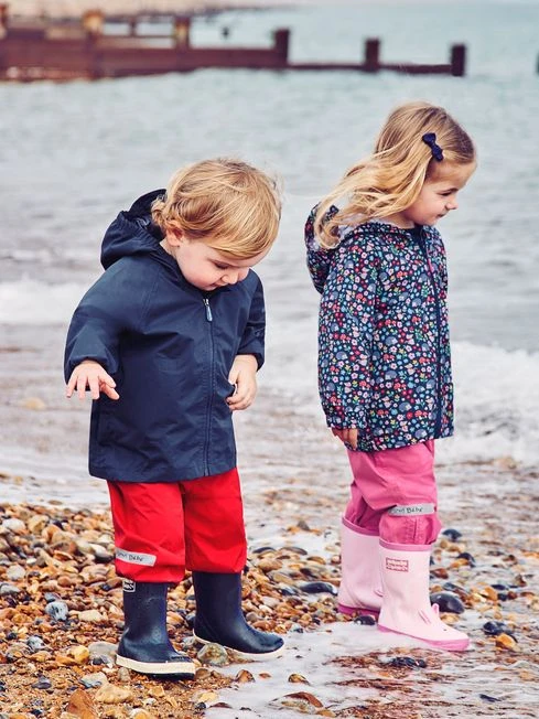 Jojo Maman Bebe JoJo Maman Bébé Fuchsia Kids' Pack-Away Waterproof Trousers 4 Jojo Maman Bebe JoJo Maman Bébé Fuchsia Kids' Pack-Away Waterproof Trousers - Image 2