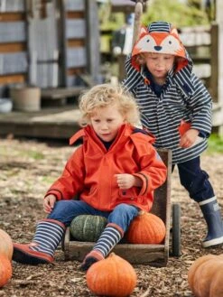 Jojo Maman Bebe JoJo Maman Bébé Navy Ecru Stripe Navy Stripe Fox Wellies 9 Jojo Maman Bebe JoJo Maman Bébé Navy Ecru Stripe Navy Stripe Fox Wellies -Jojo Maman Bebe C30289s4